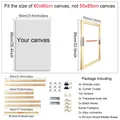 Cadre bois naturel pour peinture diamant 35x45 à 50x70 cm – Couleur 55x85cm frame