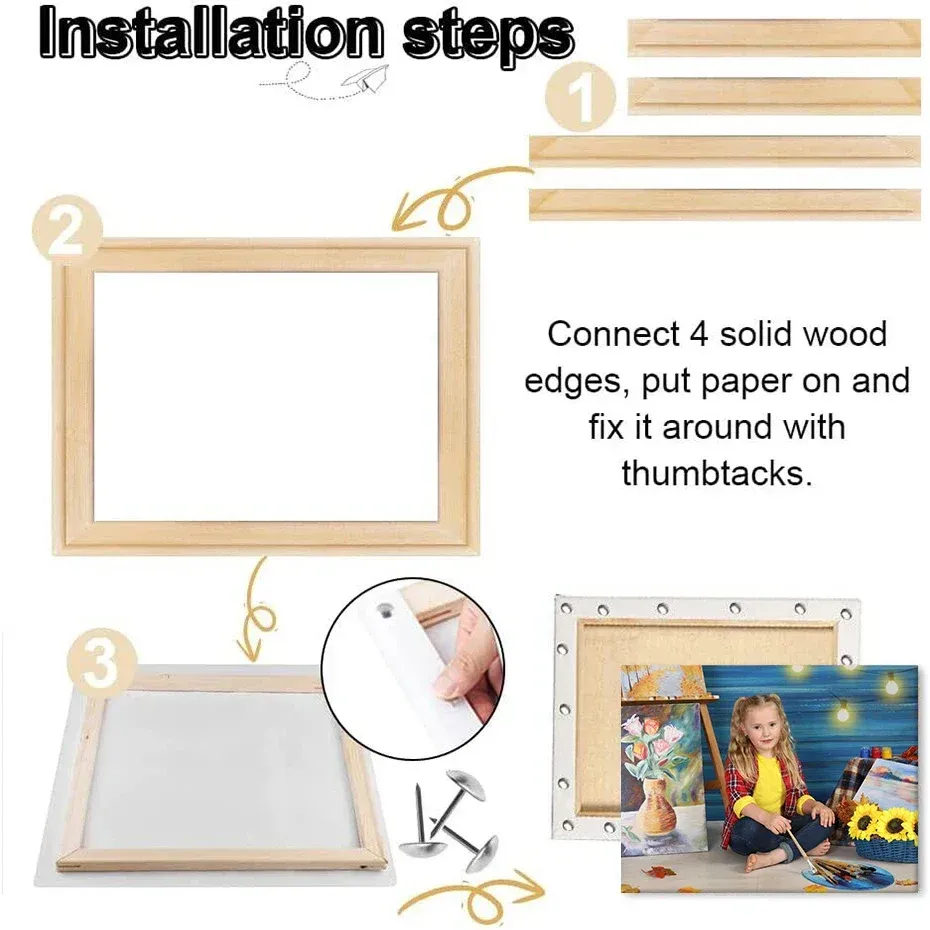 Cadre bois pour peinture diamant 20 à 160 cm
