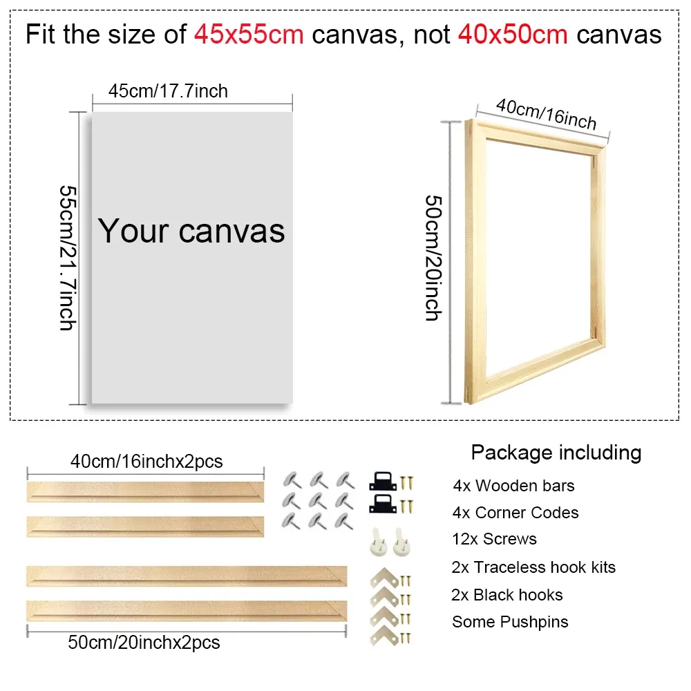 Cadre bois pour peinture diamant 25 à 65 cm