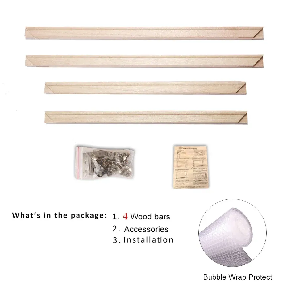 Cadre bois pour peinture diamant hauteur 20 à 55 cm