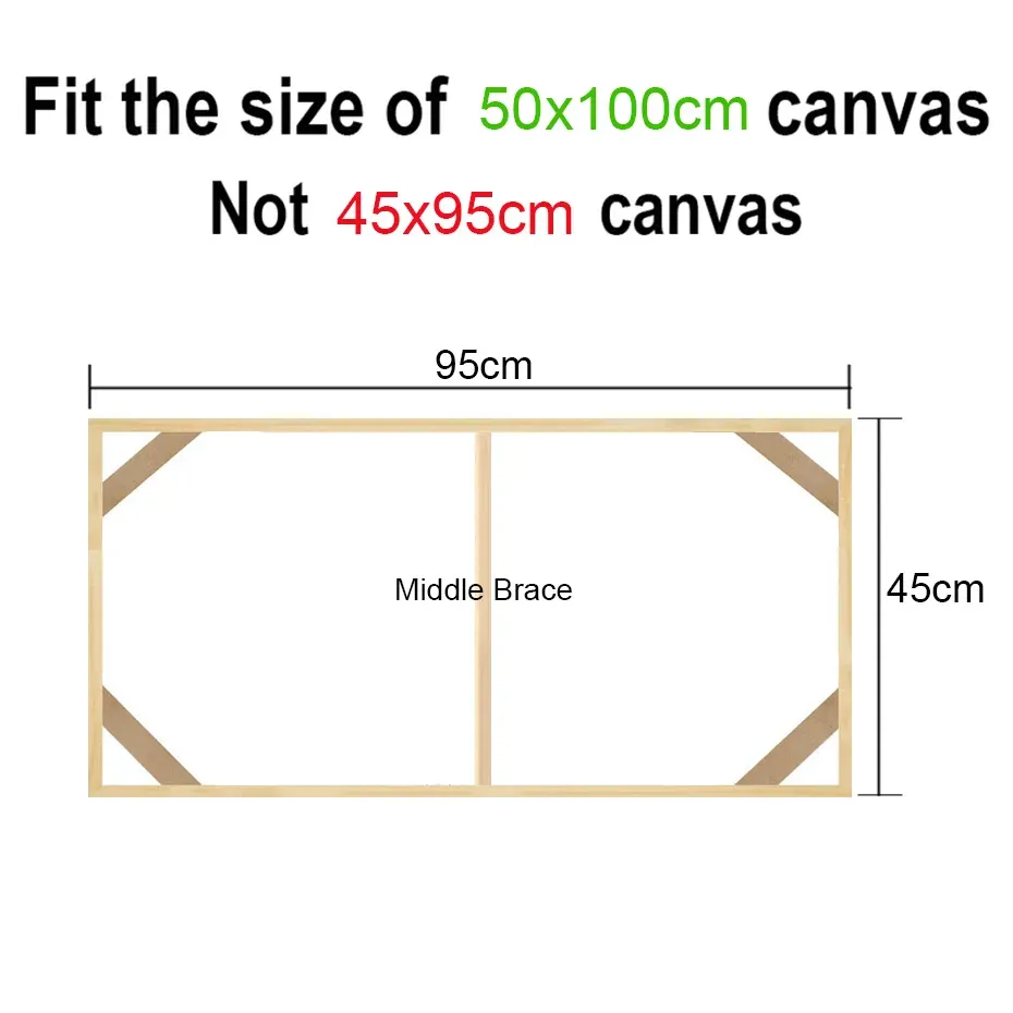 Cadre bois pour toile 45x95 à 50x100 cm
