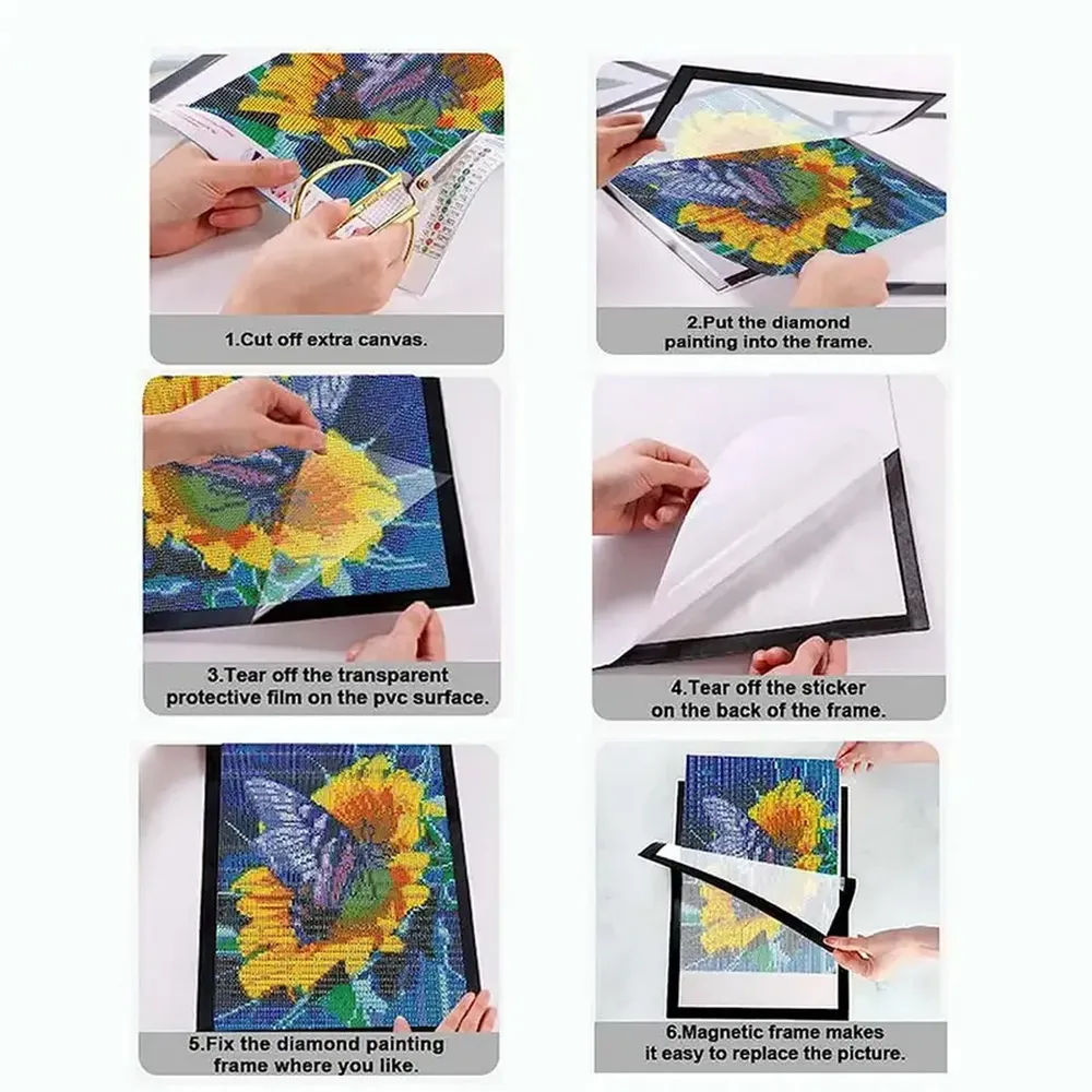 Cadre magnétique pour peinture diamant 28 à 38 cm