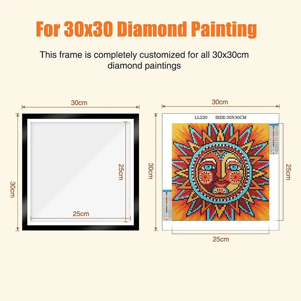 Cadre magnétique pour peinture diamant 30x40 cm
