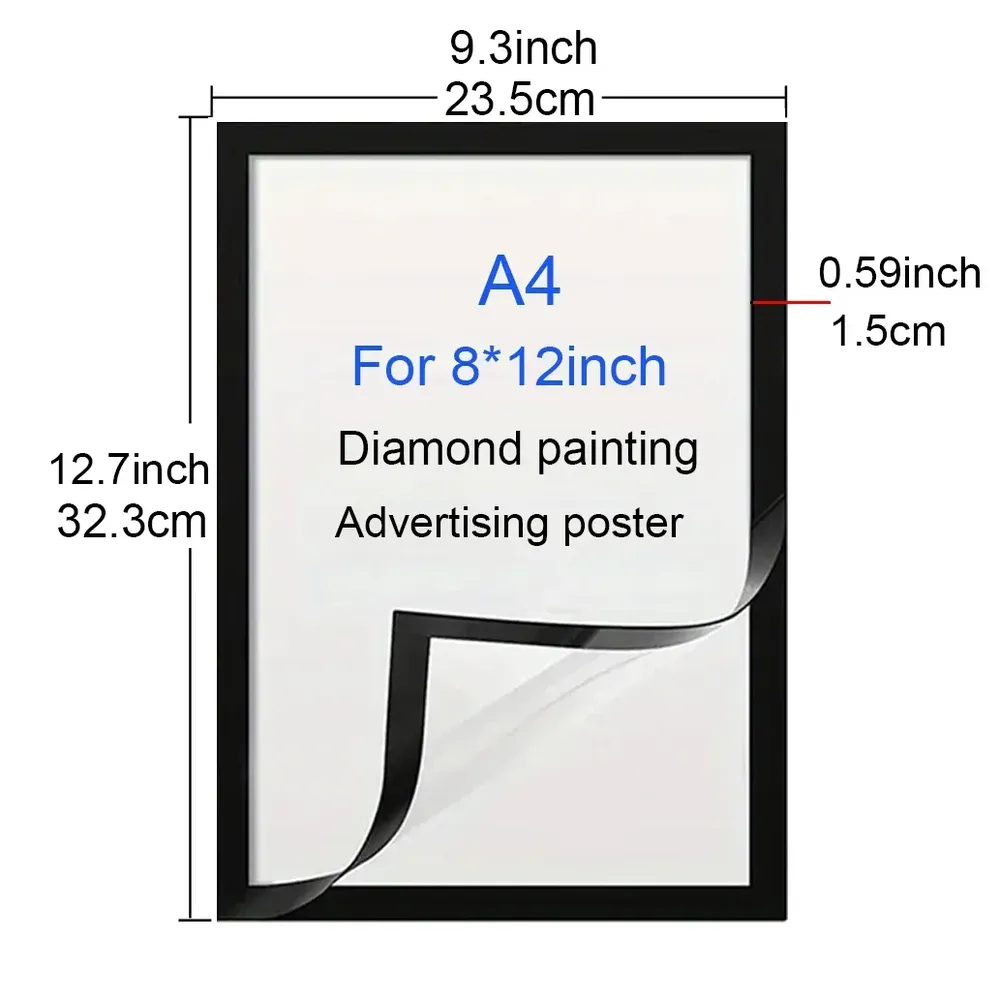 Cadre magnétique souple A4 8x12 pouces lot de 2 à 10