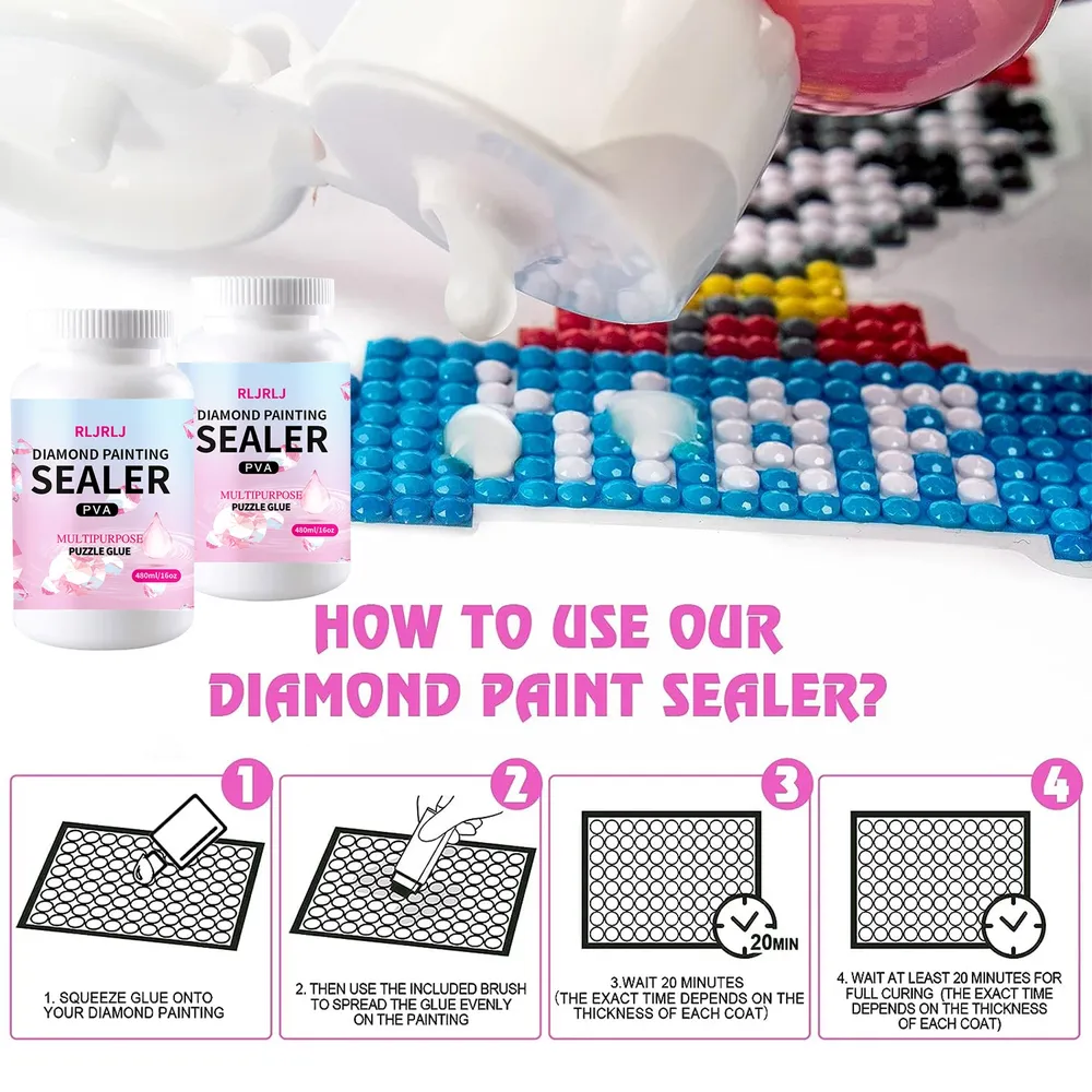 Colle brillante pour peinture diamant 60 à 480 ml