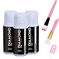 Colle pour peinture diamant avec pinceaux 60 à 200 ml – Couleur 60ML-3Pcs