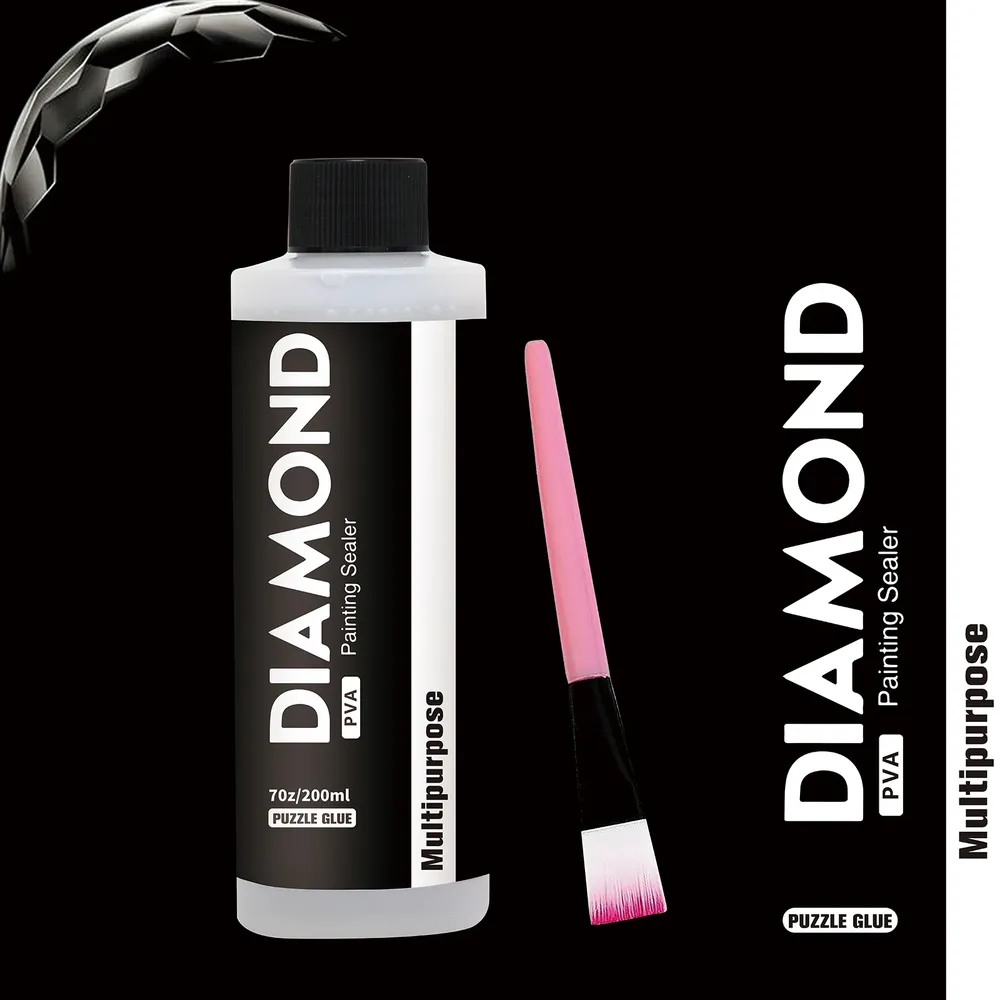 Colle pour peinture diamant avec pinceaux 60 à 200 ml