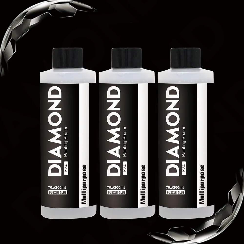 Colle pour peinture diamant avec pinceaux 60 à 200 ml