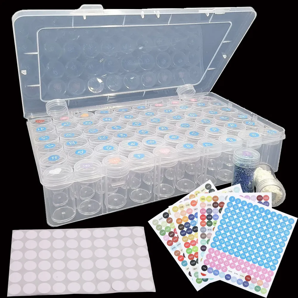 Conteneur peinture diamant 24 à 60 bouteilles avec étiquettes