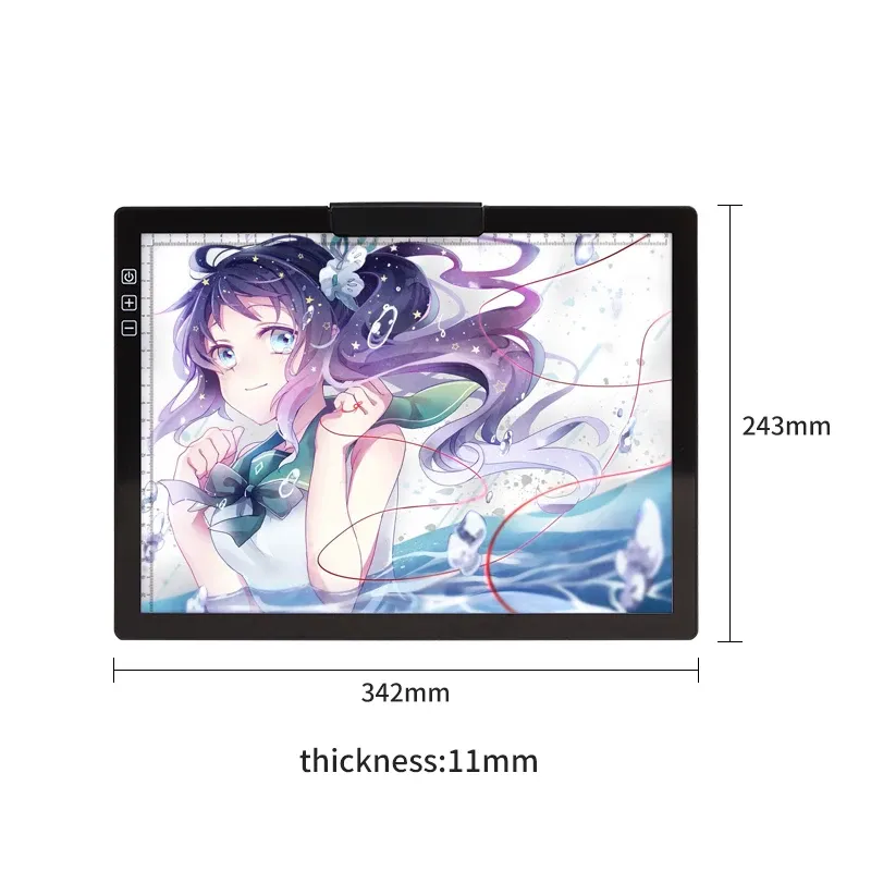 Coussin lumineux LED A4 sans fil 6 niveaux luminosité
