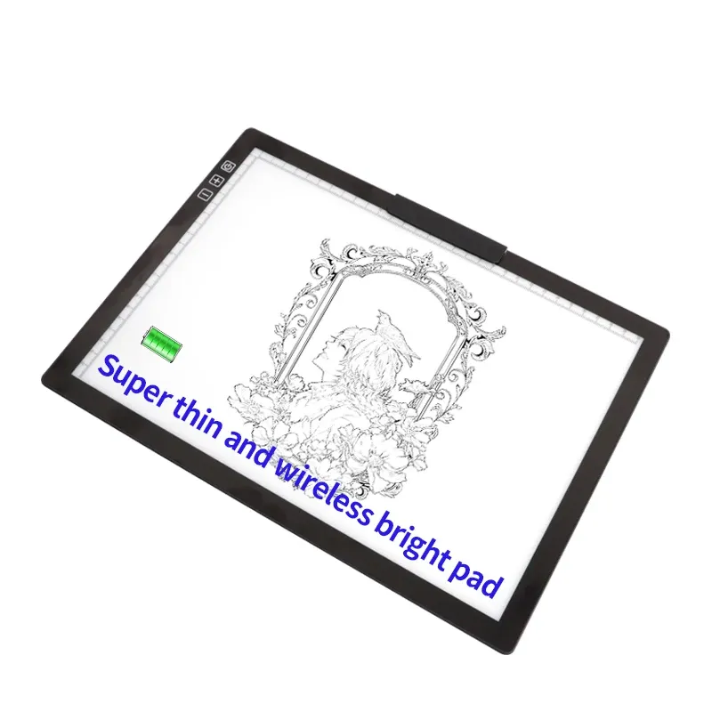 Coussin lumineux LED A4 sans fil 6 niveaux luminosité