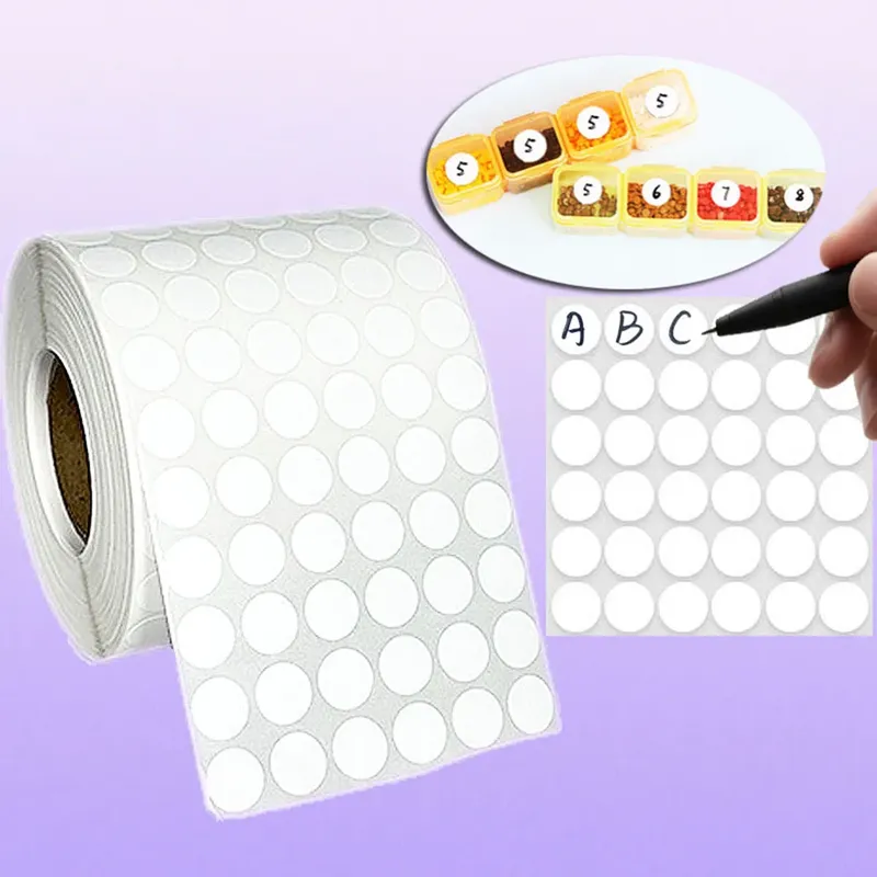 Étiquettes rondes autocollantes 15 mm pour peinture diamant