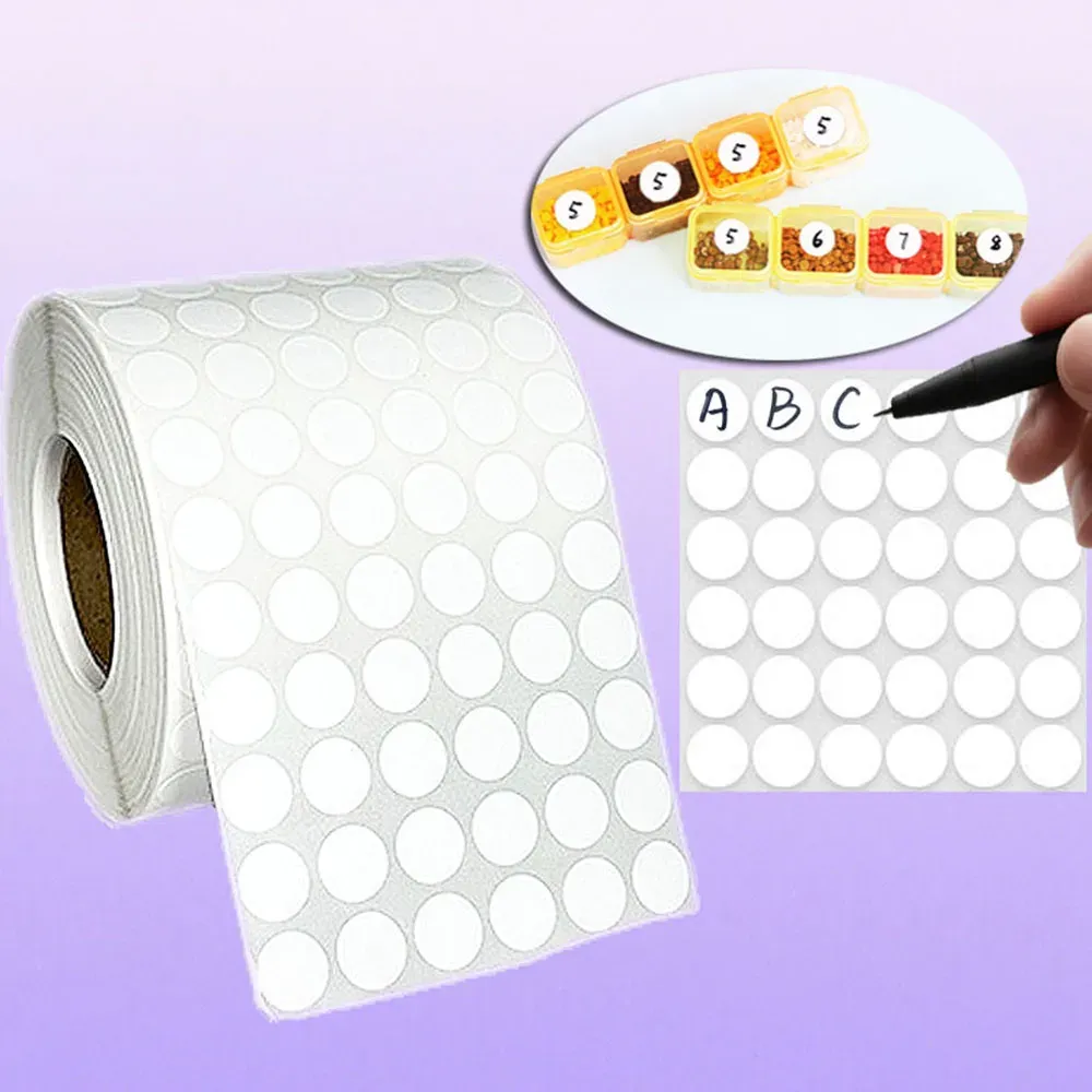 Étiquettes rondes autocollantes 15 mm pour peinture diamant