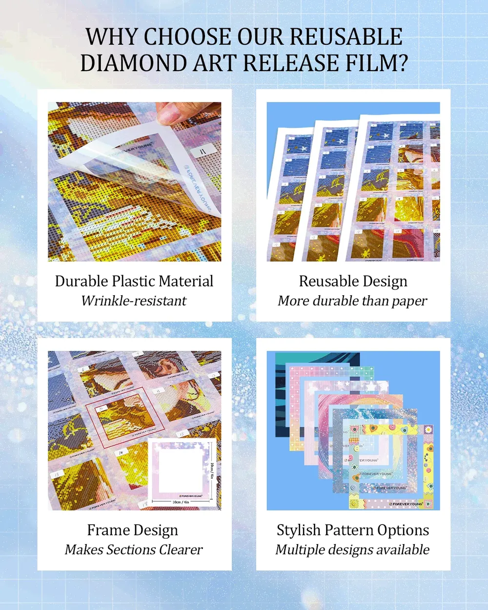 Film de protection pour peinture diamant 16 motifs
