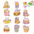 Kit 12 autocollants diamant chat – 5