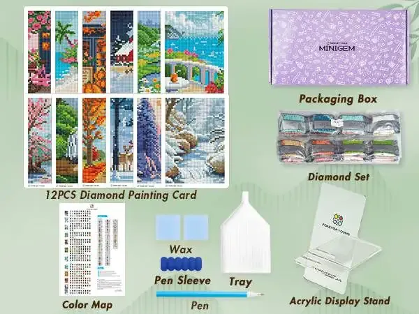 Kit 12 cartes postales diamant