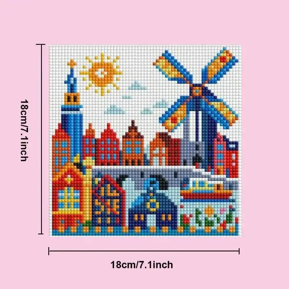 Kit 12 peinture diamant paysage urbain
