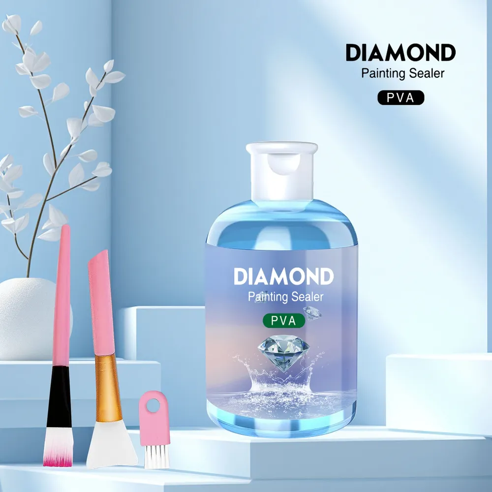 Kit colle scellage peinture diamant 120 ml 3 pinceaux