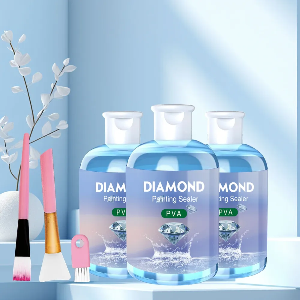 Kit colle scellage peinture diamant 120 ml 3 pinceaux