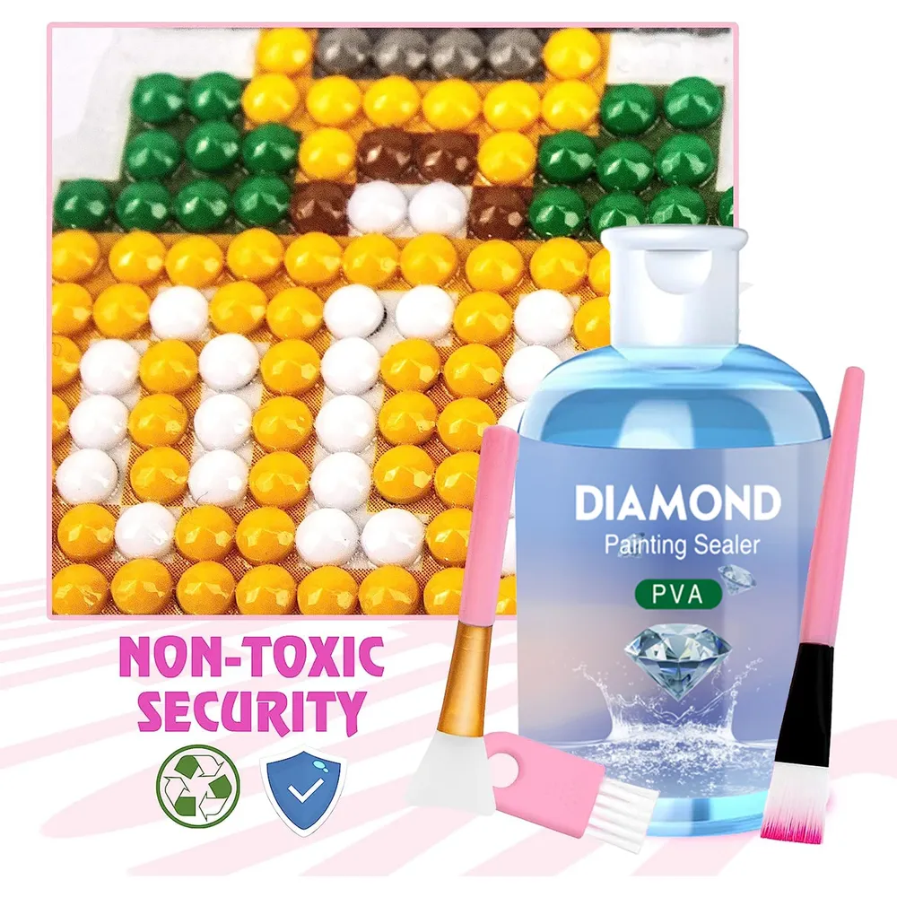 Kit colle scellage peinture diamant 120 ml 3 pinceaux