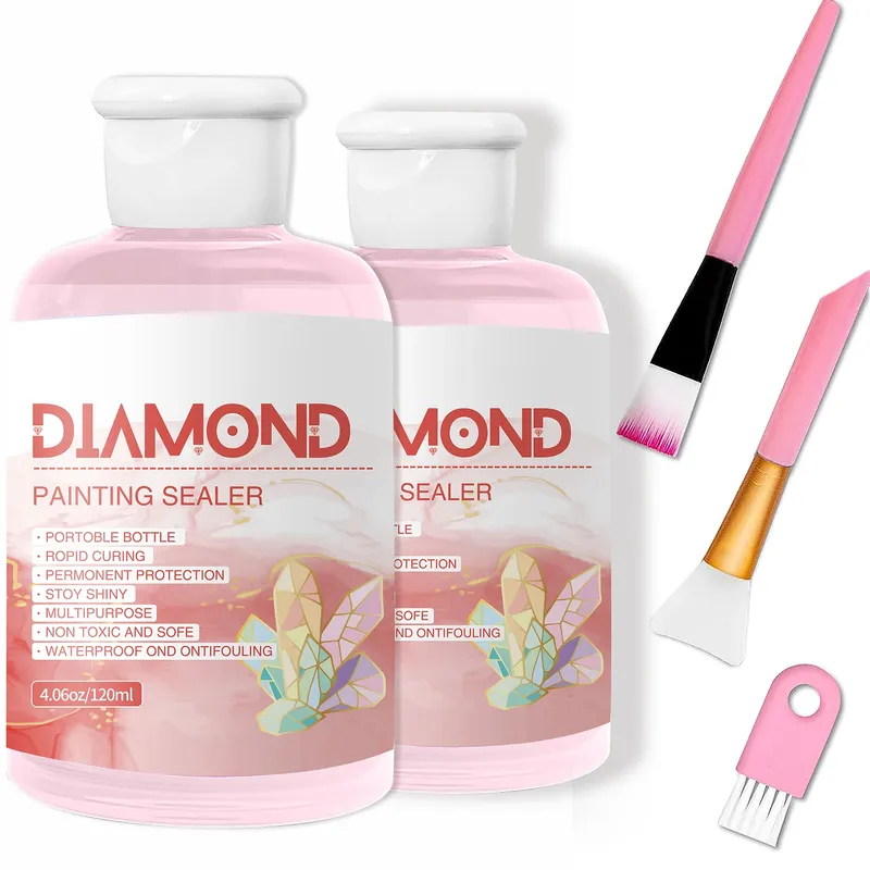 Kit colle scellante peinture diamant 120 ml avec pinceau