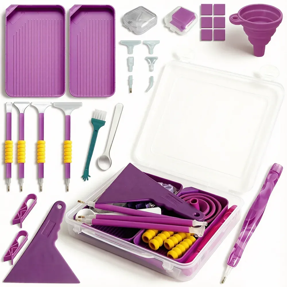 Kit d'outils pour peinture diamant 5D avec boîte