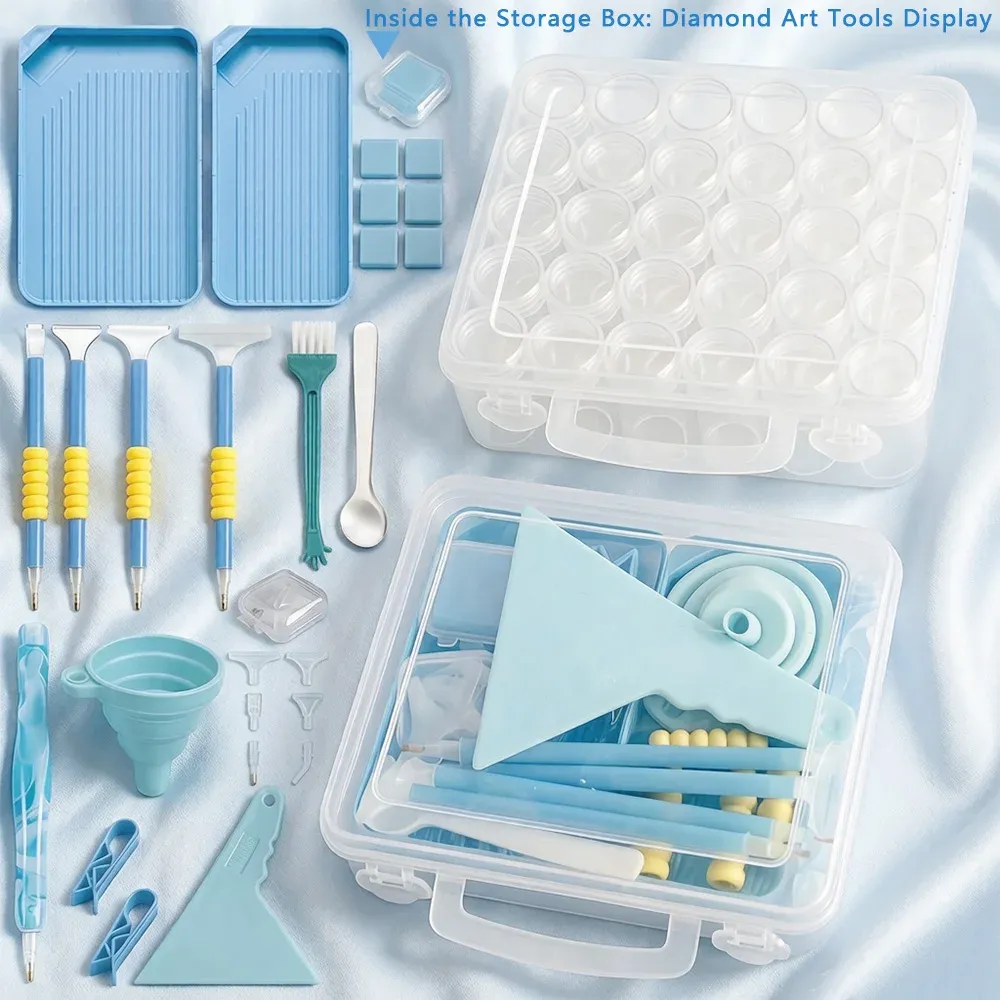 Kit d'outils pour peinture diamant 5D avec boîte