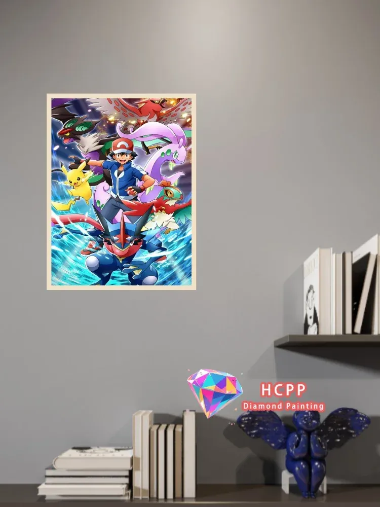 Kit de peinture diamant Pikachu anime 20x30 à 50x70 cm