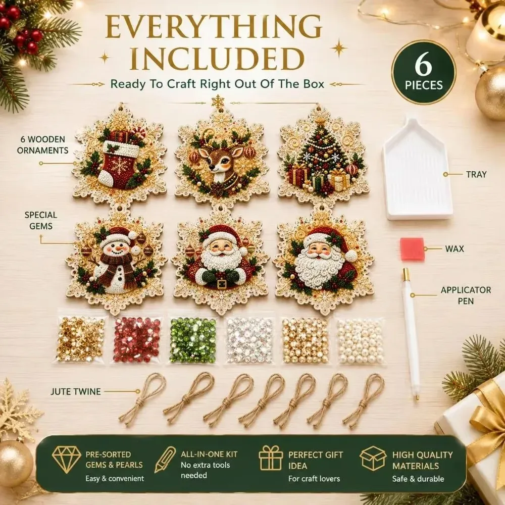 Kit décoration Noël diamant 6 à 12 pièces