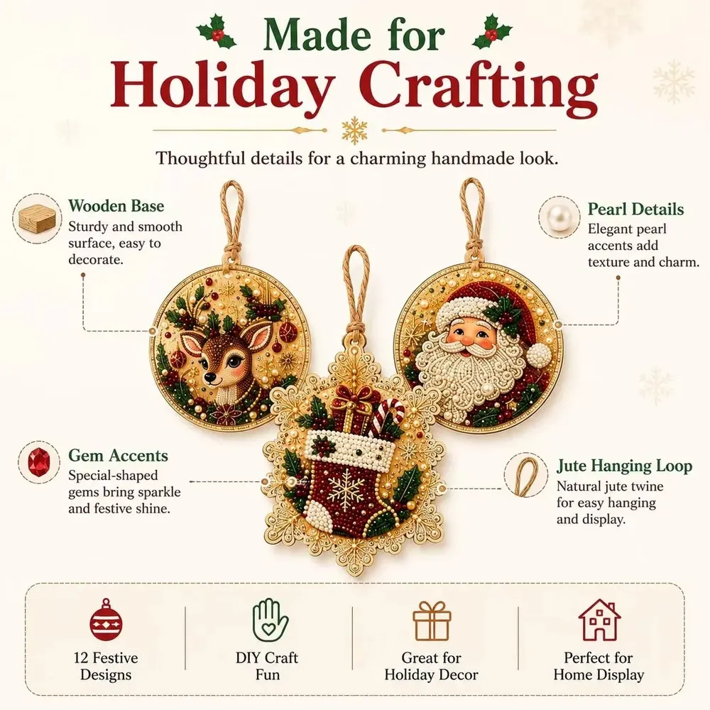 Kit décoration Noël diamant 6 à 12 pièces