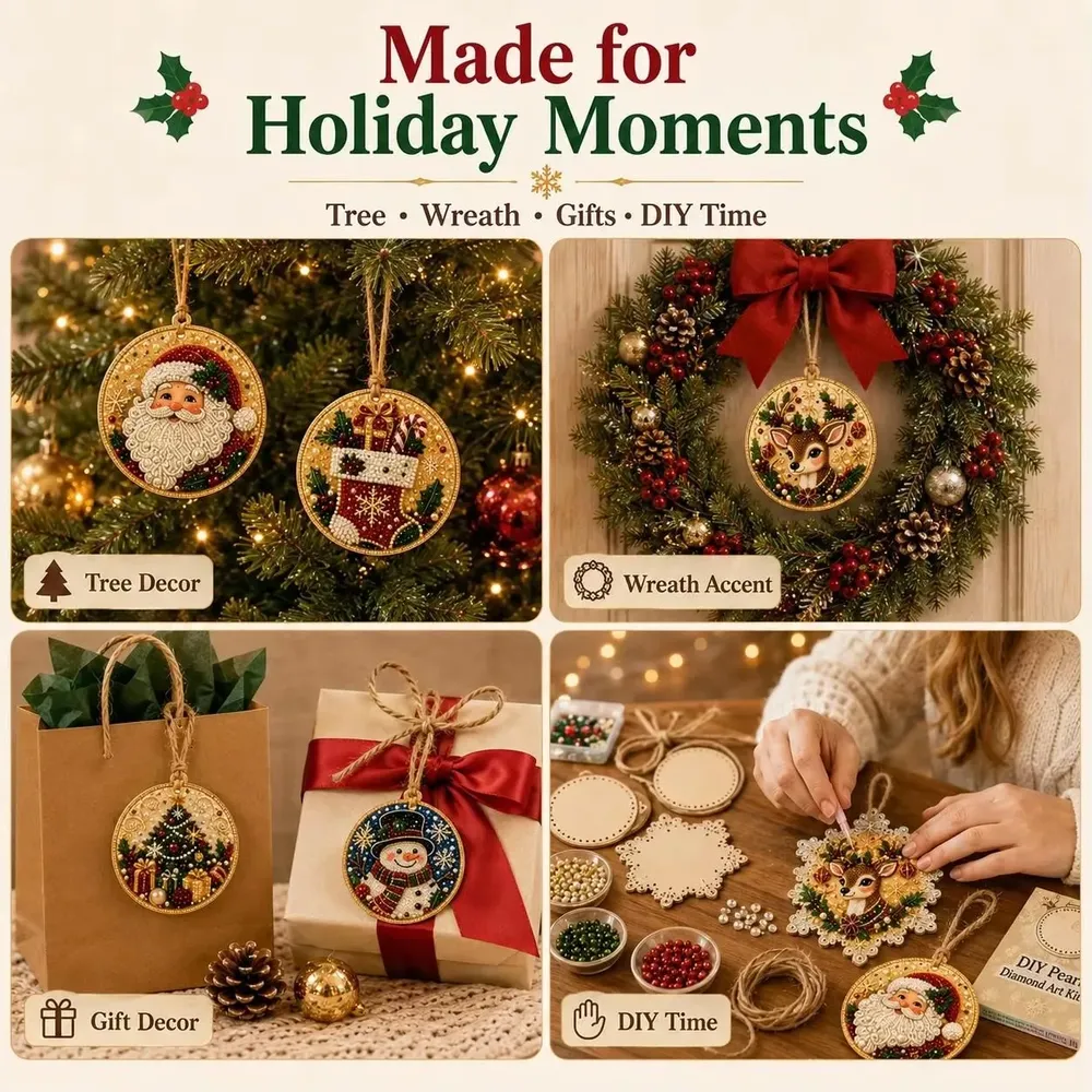 Kit décoration Noël diamant 6 à 12 pièces