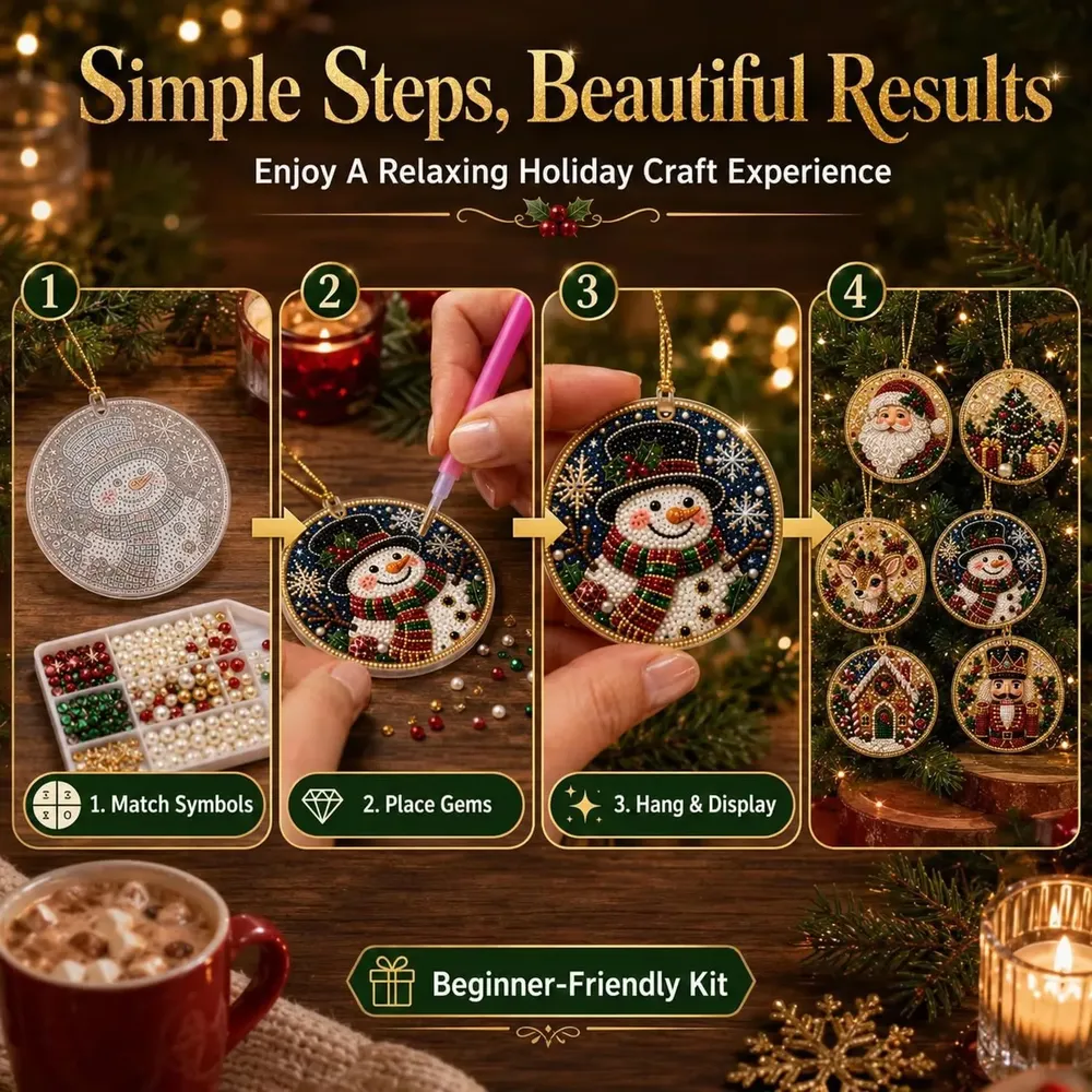 Kit décoration Noël diamant 6 à 12 pièces