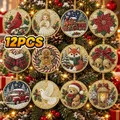 Kit décoration Noël diamant 6 à 12 pièces – Color E 12PCS