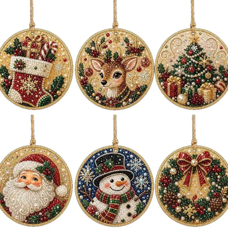 Kit décoration Noël diamant suspendu 6 pièces