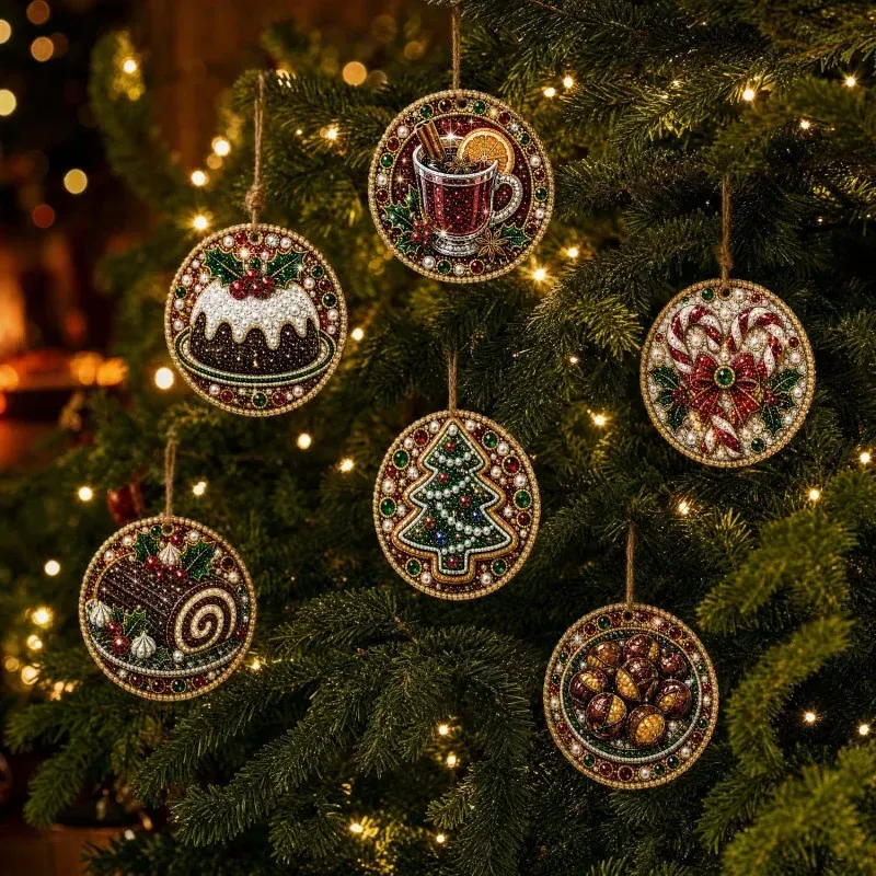 Kit décoration Noël diamant suspendu 6 pièces