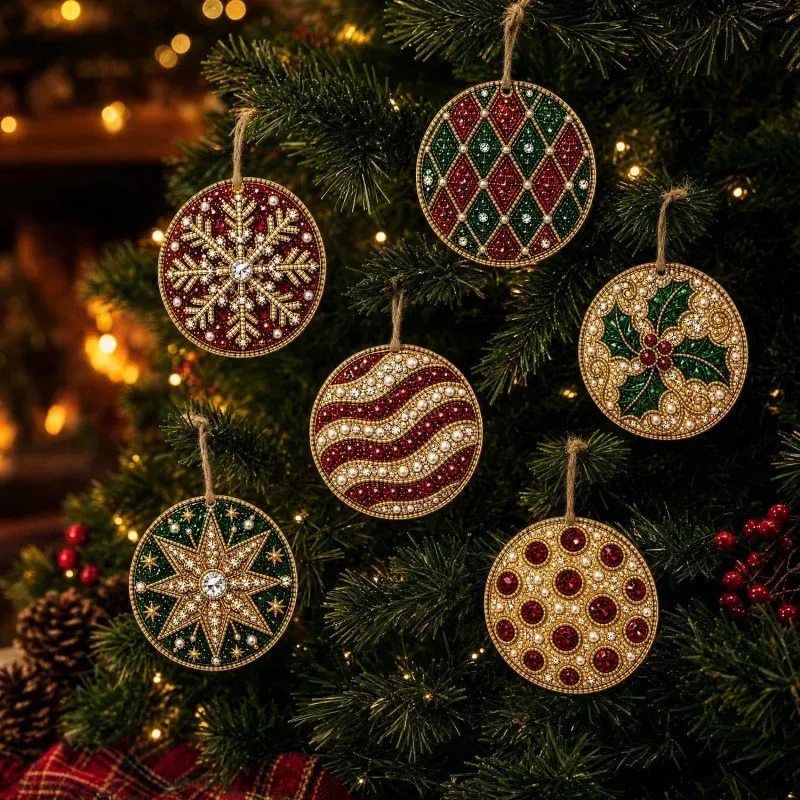 Kit décoration Noël diamant suspendu 6 pièces