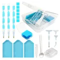 Kit outils broderie diamant boîte rangement 4 couleurs – Couleur blue