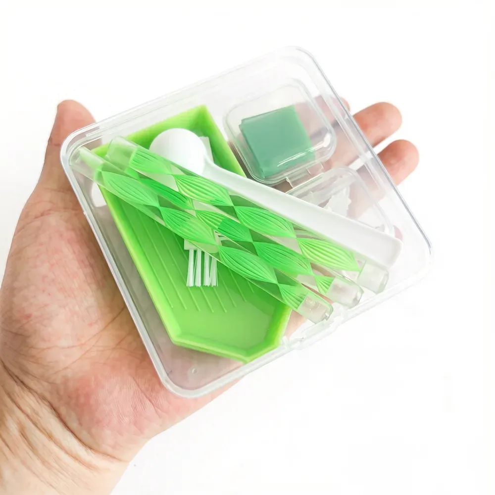 Kit outils broderie diamant boîte rangement 4 couleurs