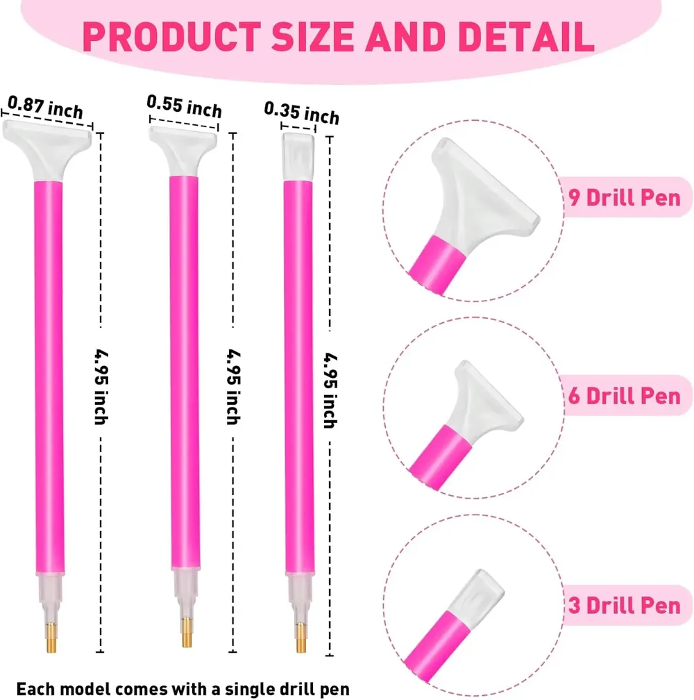 Kit outils peinture diamant boîte et stylos