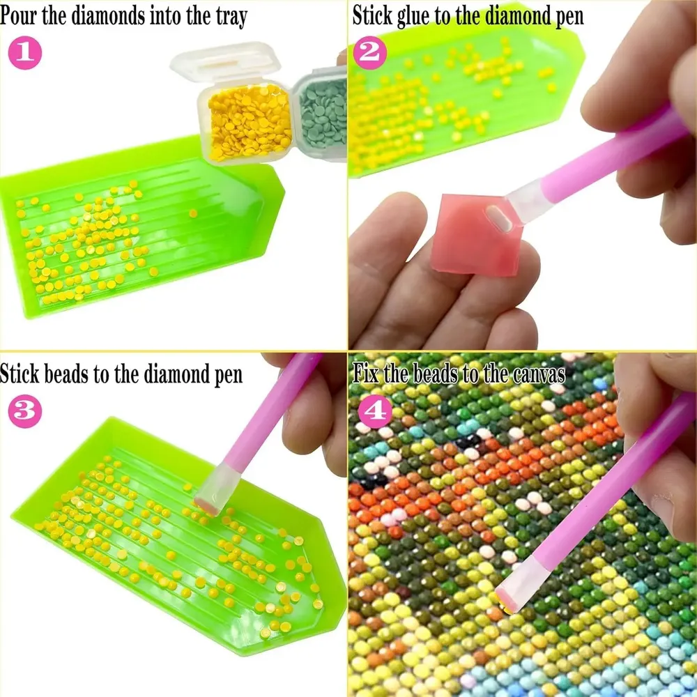 Kit outils peinture diamant boîte et stylos