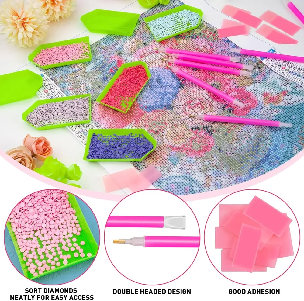 Kit outils peinture diamant boîte et stylos