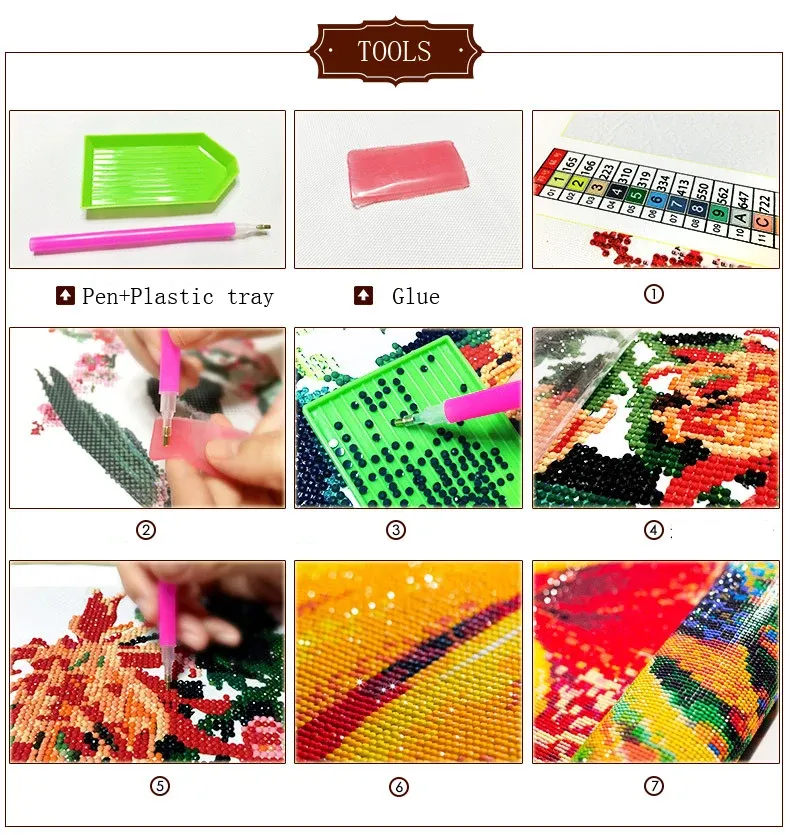 Kit peinture diamant 5D anime japonais 20 à 40 cm