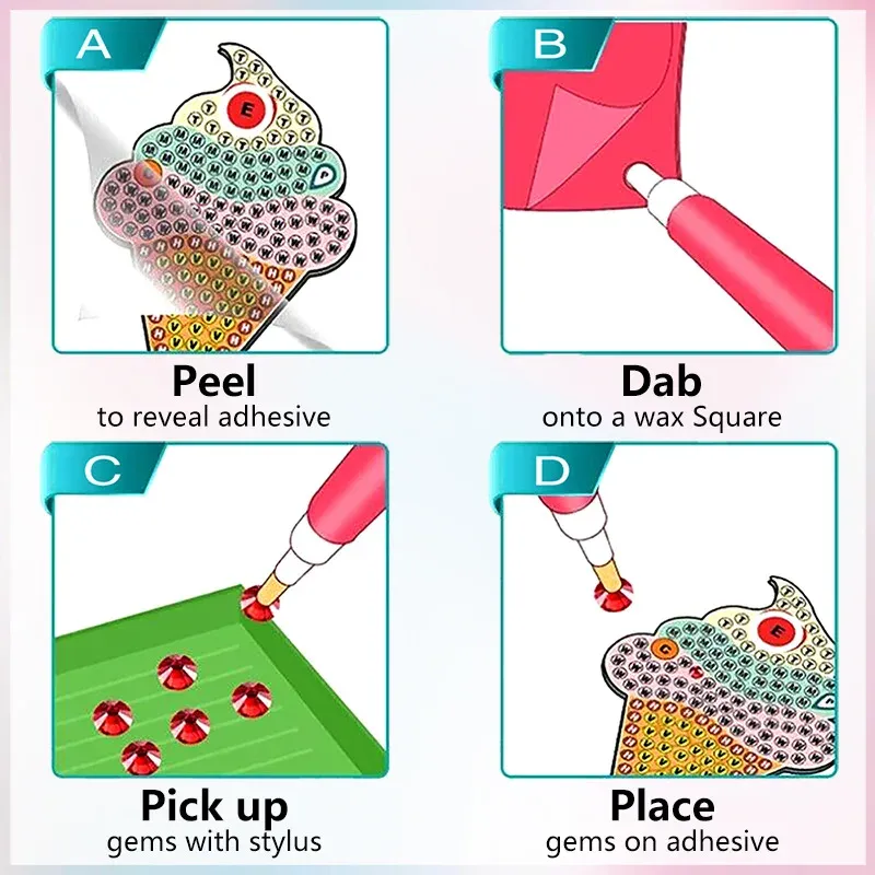 Kit peinture diamant 5D avec cadre 18x18 cm