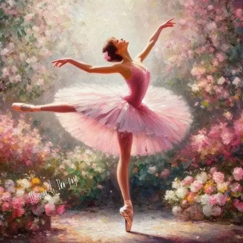 Kit peinture diamant 5D ballerine paysage 20 à 50 cm