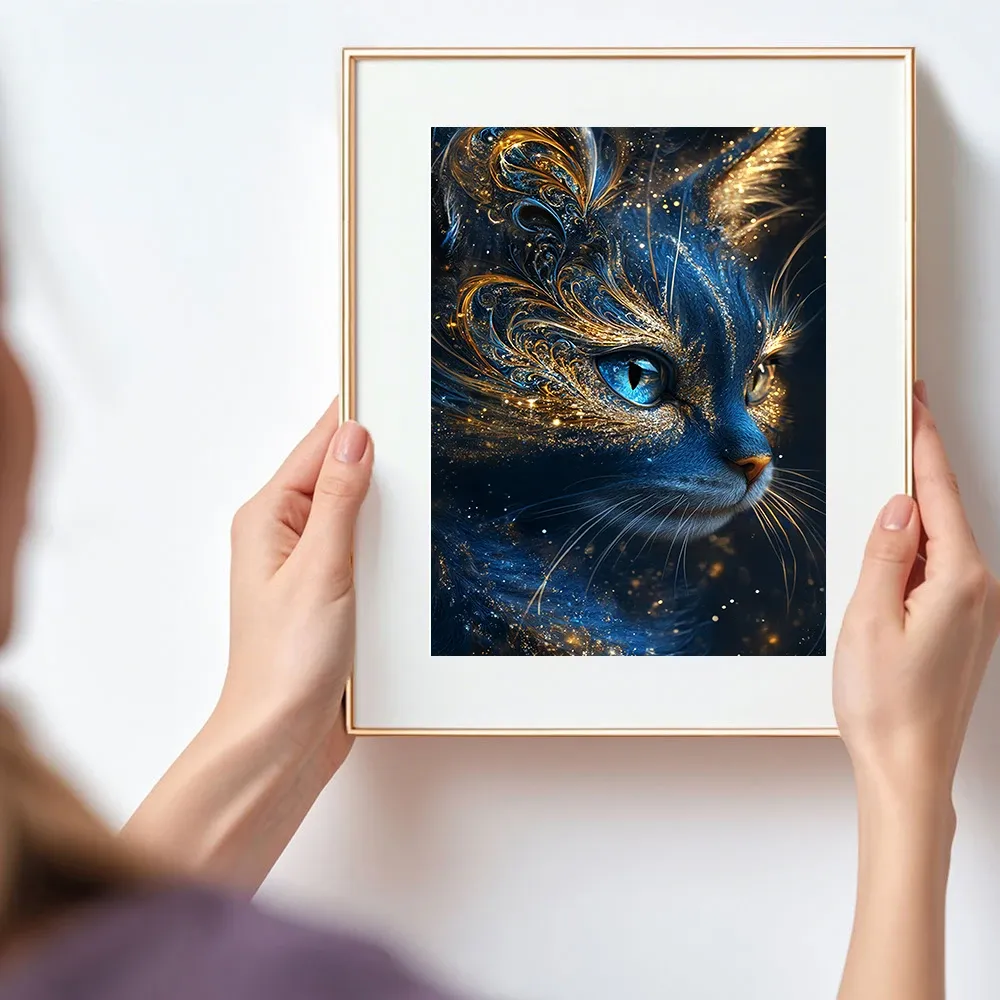 Kit peinture diamant 5D chat décoratif 20 à 70 cm