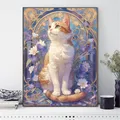 Kit peinture diamant 5D chat et fleurs 20 à 45 cm – 2