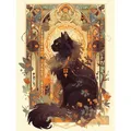 Kit peinture diamant 5D chat et fleurs 20 à 45 cm – Couleur MX3714