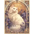 Kit peinture diamant 5D chat et fleurs 20 à 45 cm – Couleur MX3715