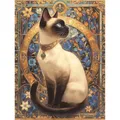 Kit peinture diamant 5D chat et fleurs 20 à 45 cm – Couleur MX3716