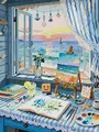 Kit peinture diamant 5D château fleuri 45x60 cm – Color DP988ABS-45x60